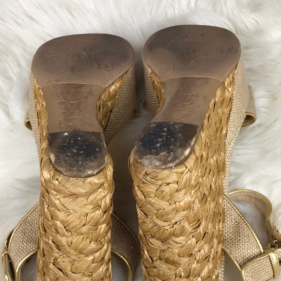 Louis Vuitton wedge sandals sz 36.5 - Picture 10 of 13